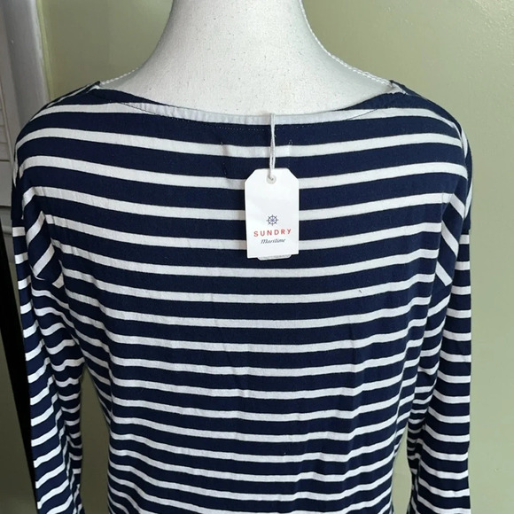 Sundry Maritime ‘Let’s French’ stripes 3/4 sleeve top - Picture 10 of 17